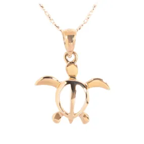 14K Pink Gold Honu (Hawaiian Turtle) Pendant (M) (Chain Sold Separately)