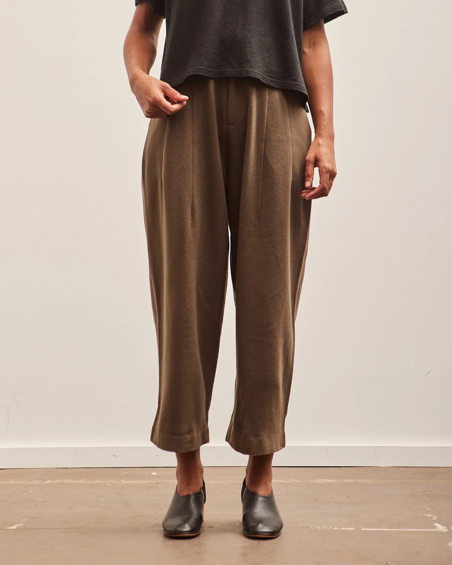 7115 Wool Pleated Trouser, Umber