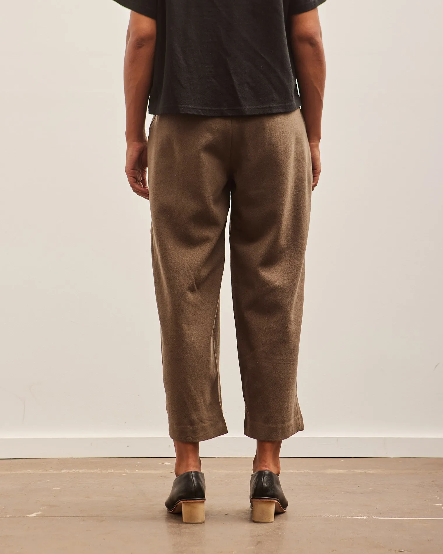 7115 Wool Pleated Trouser, Umber