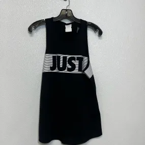 Athletic Tank Top By Nike Apparel In Black White, Size: M