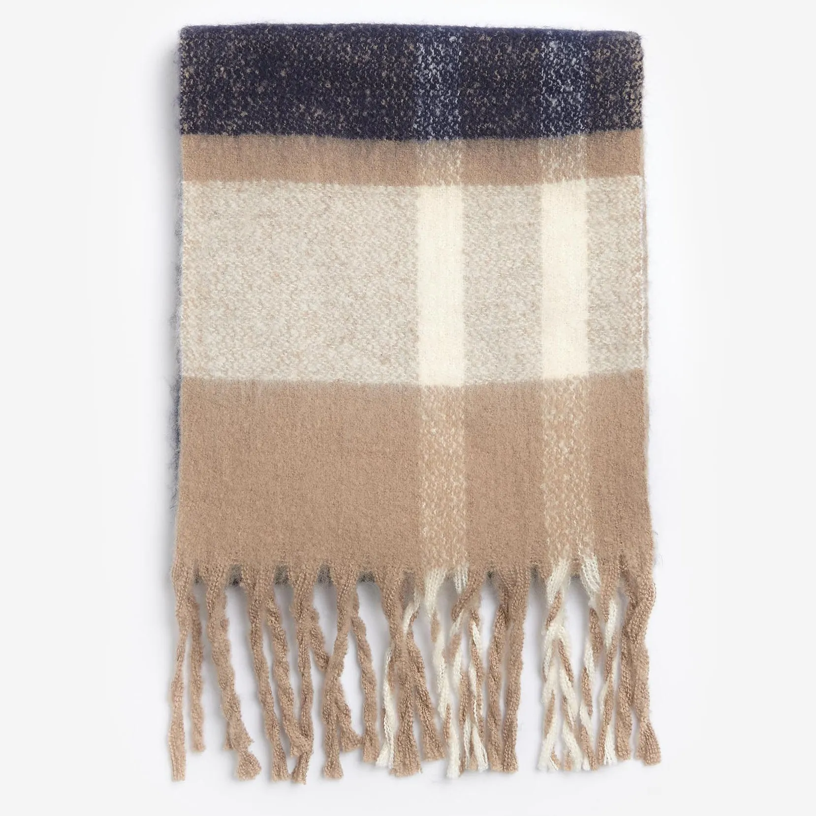 Barbour Women's Isla Boucle Scarf in Trench Tartan