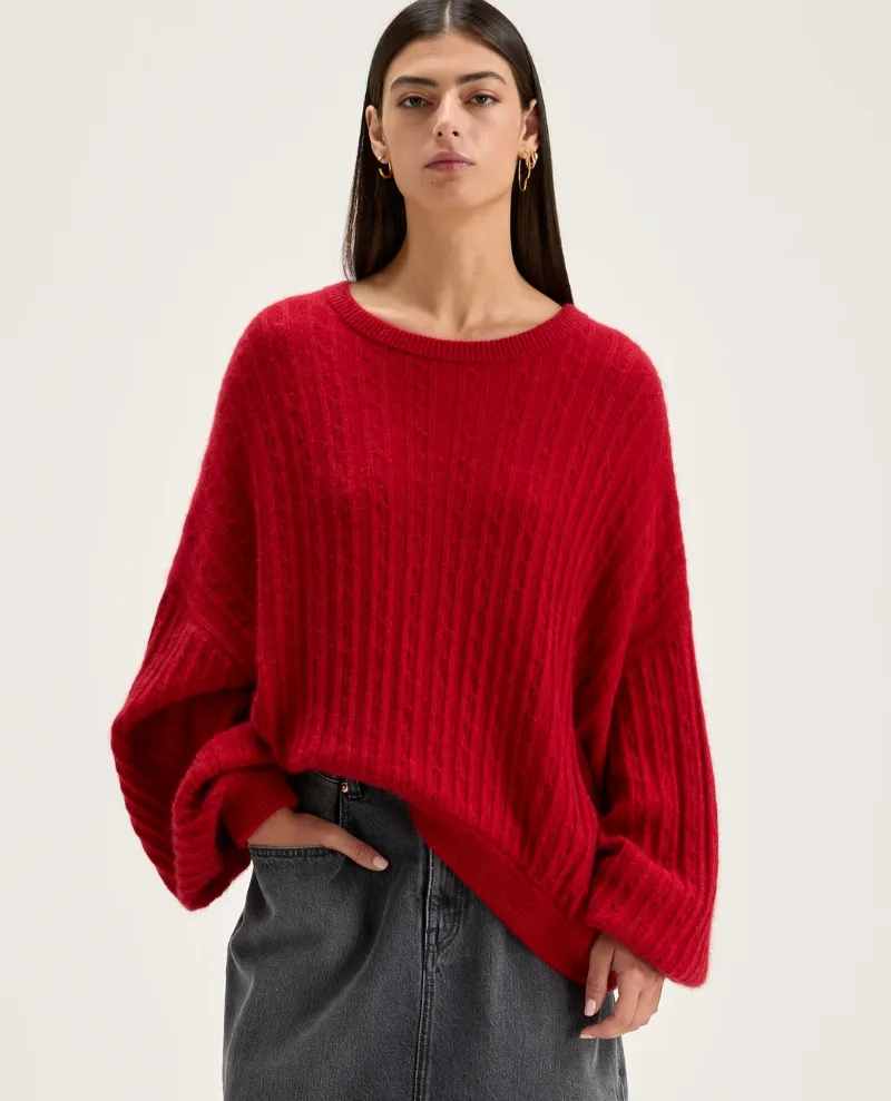 Bellerose Dukas Scarlet Crew Knit