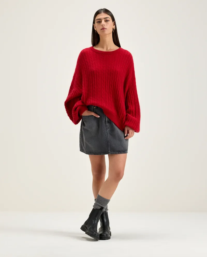 Bellerose Dukas Scarlet Crew Knit