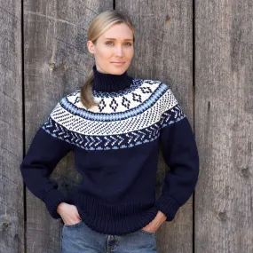 Bernat Knit Fair Isle Yoke Pullover