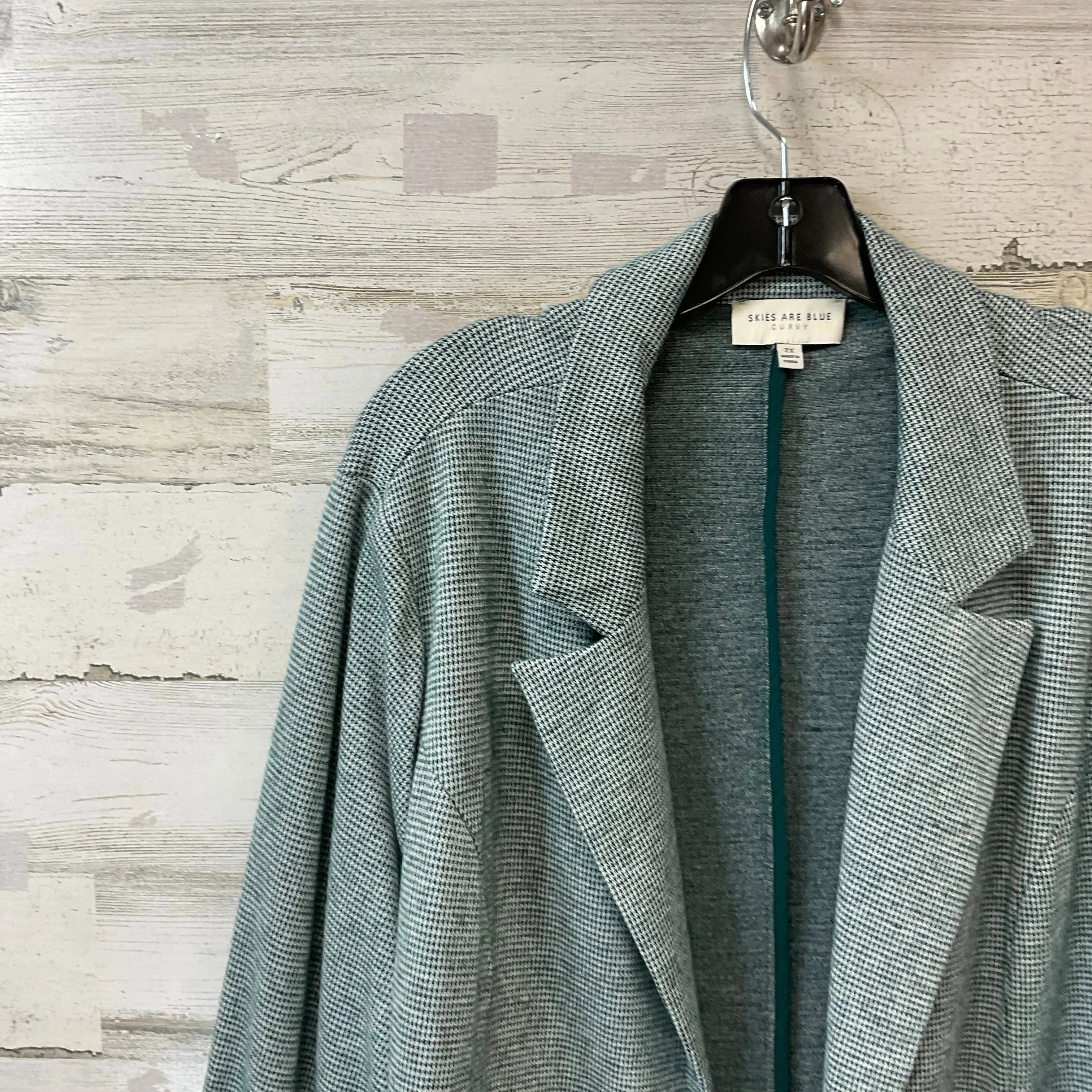 Blazer By Skies Are Blue In Green, Size: 2x