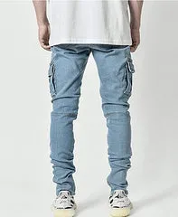 Casual men's fashion denim overalls AY3399