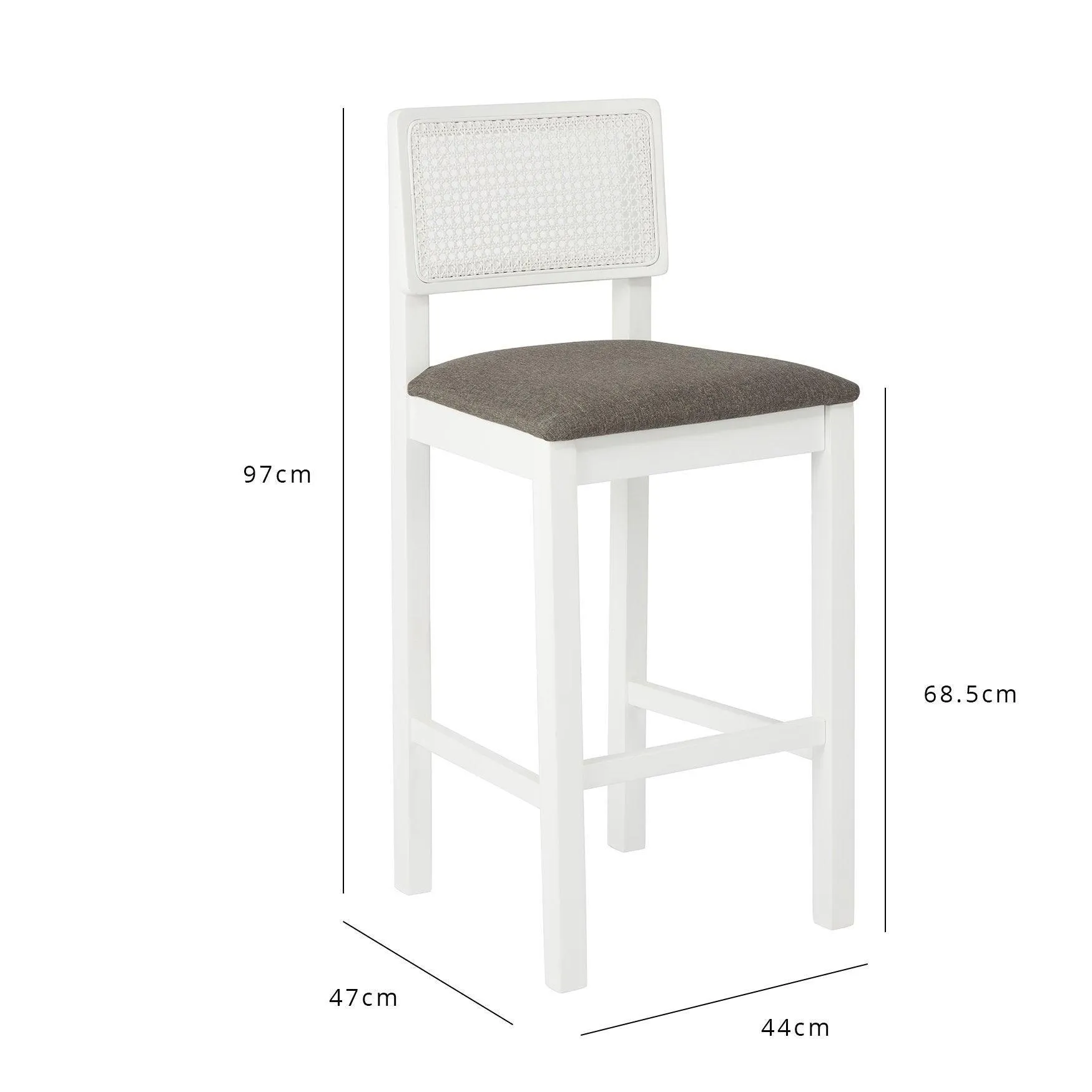 Charlie Bar Stool White