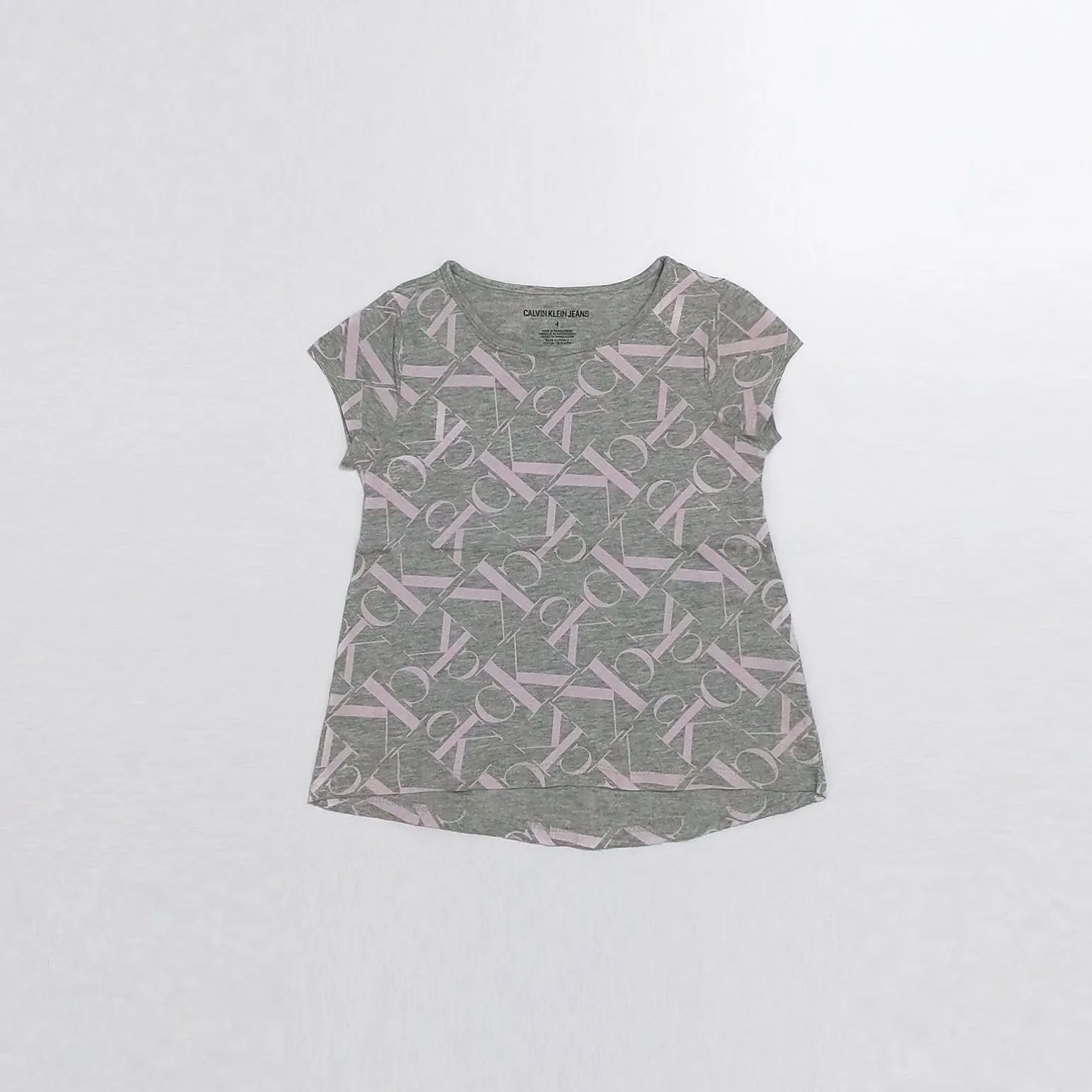 CK - Girls 'Grey' Printed Short Sleeve T-Shirt CK125