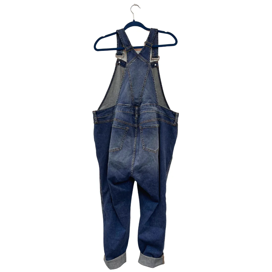 distressed denim overalls - US 16