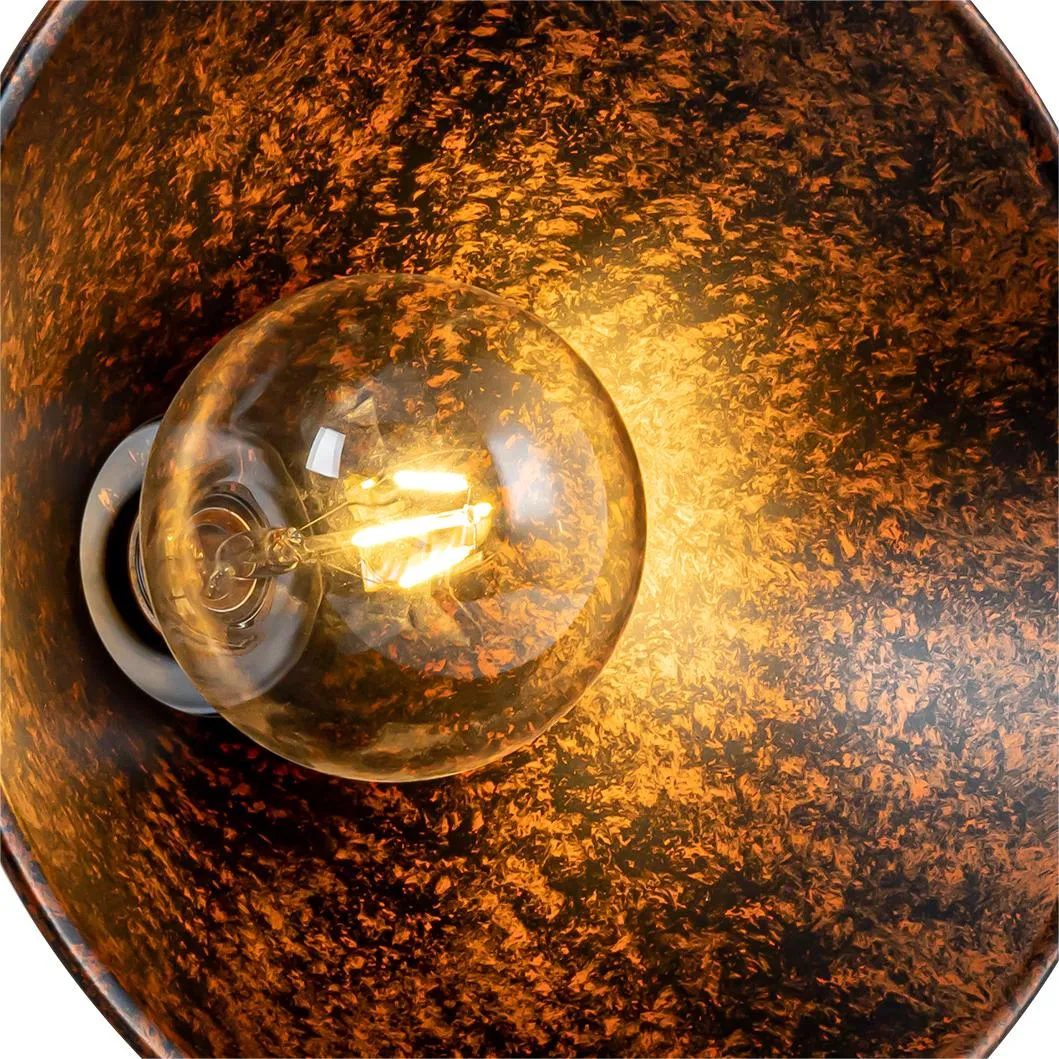 Glowlings 1-Light Industrial 14"Wide Dome Cone Shade Antique Copper Pendant Light Island Light