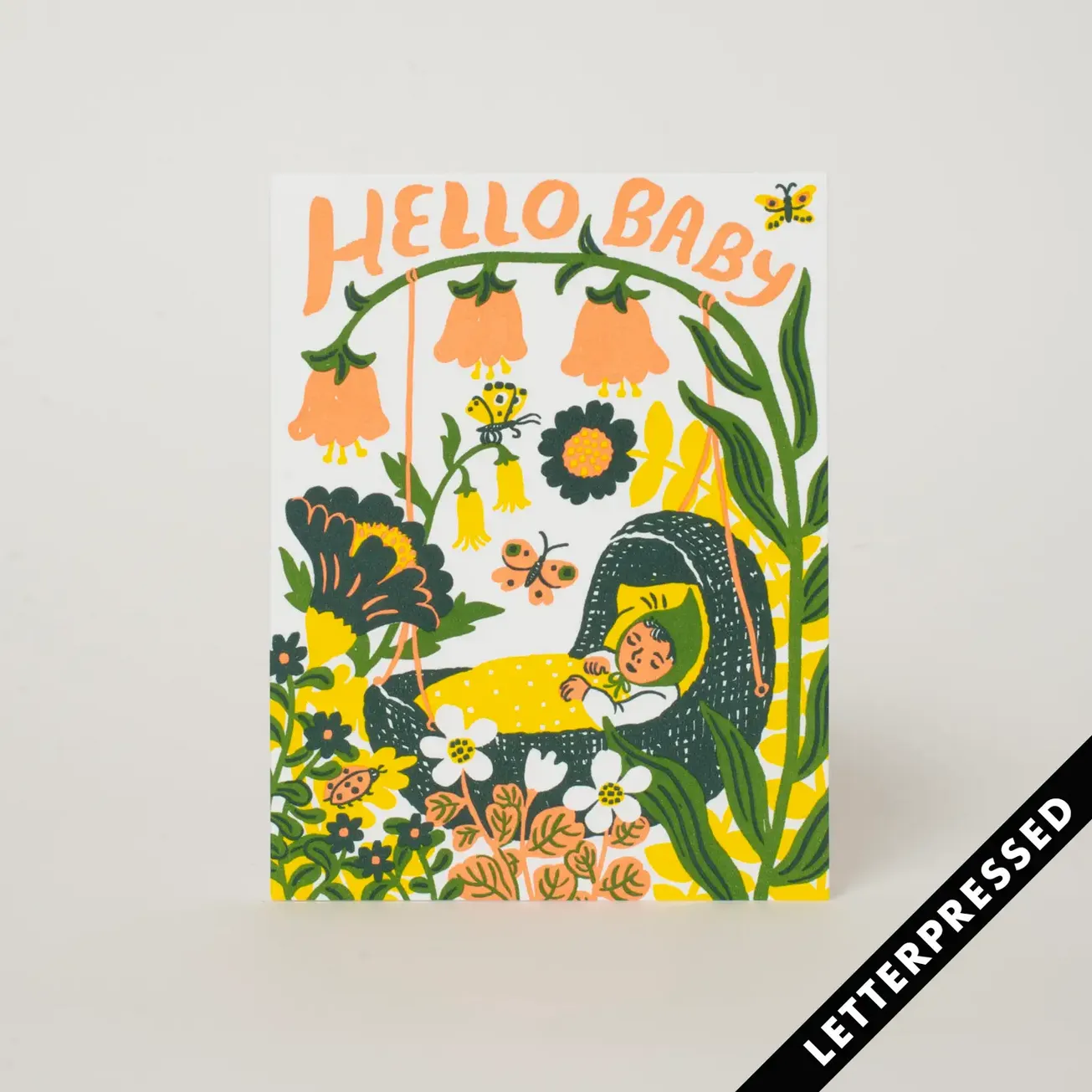 Hello Baby Bassinet Yellow card