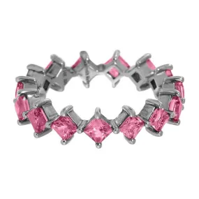 Jo Band Silver Pink Sapphire