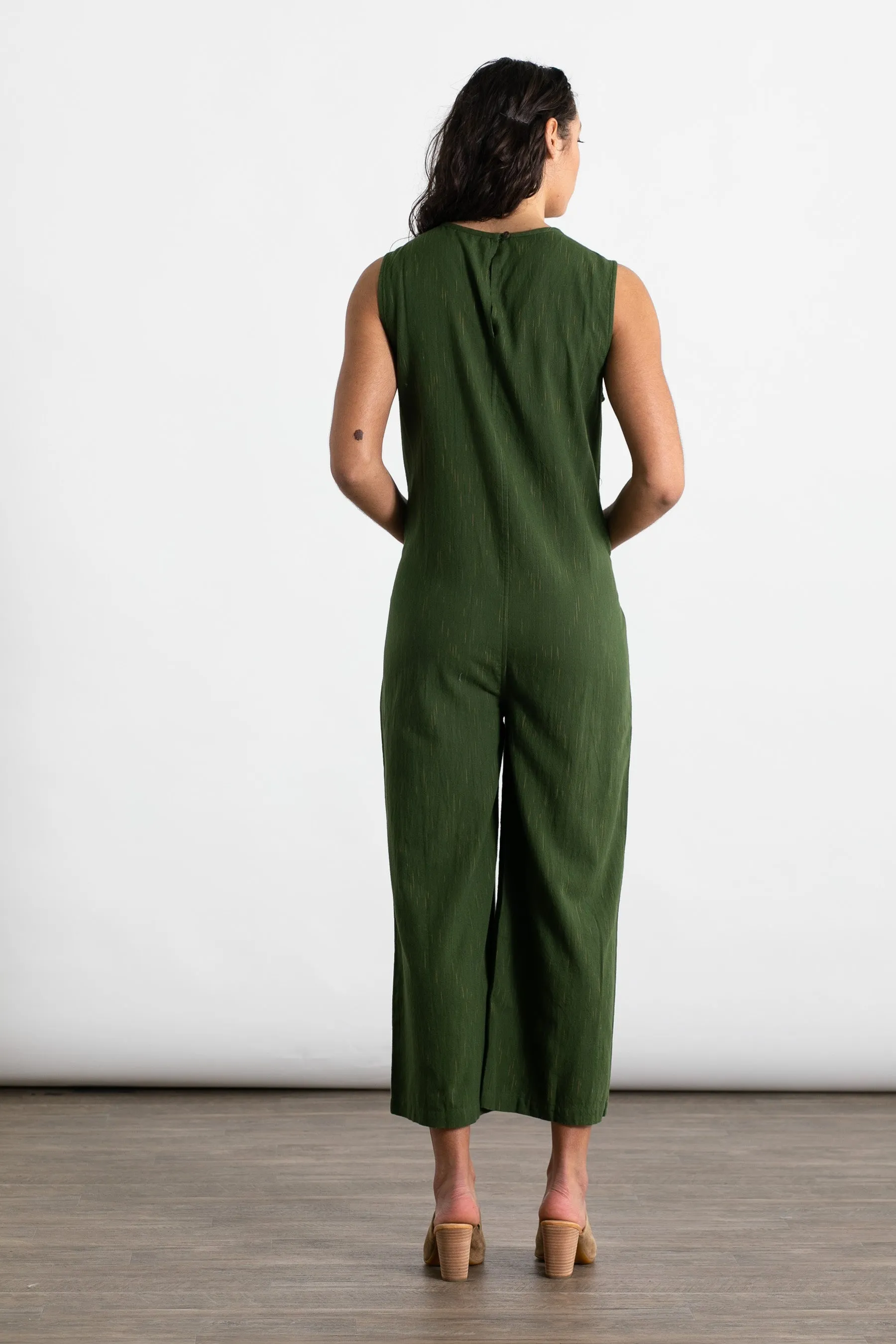 Kay Jumpsuit / Olive Space Dye