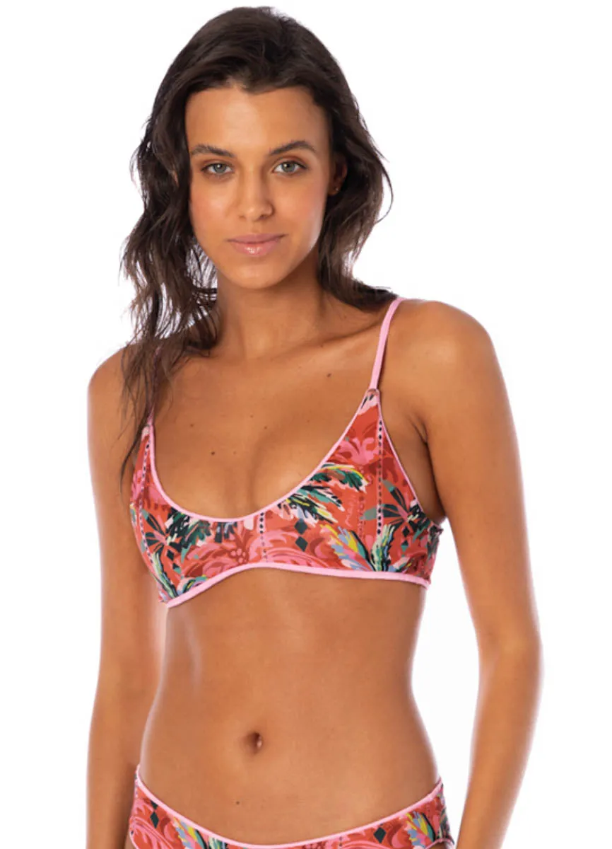 Maaji Blush Rose Liberties Classic Bralette Bikini Top