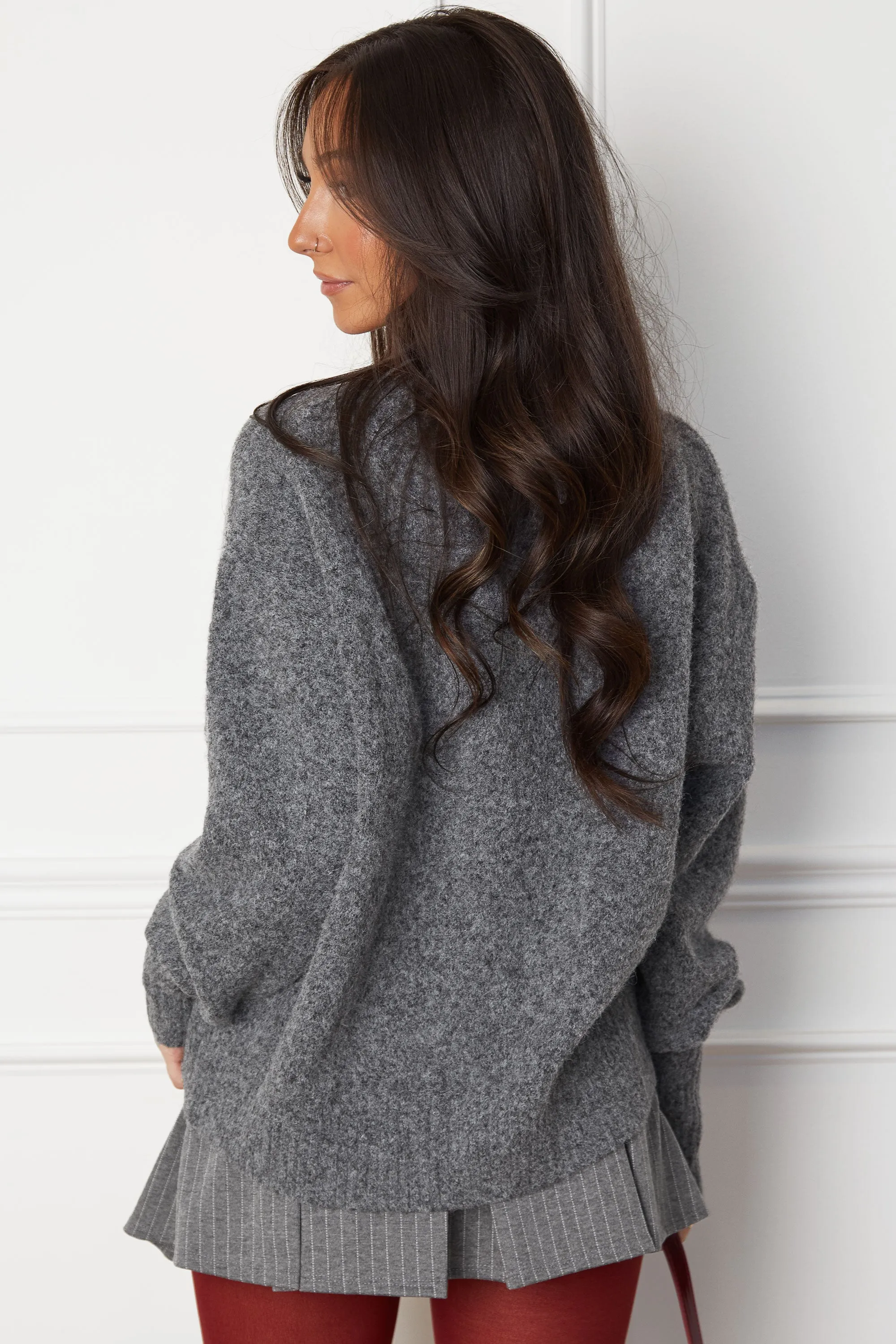 Maya Dark Heather Grey Sweater