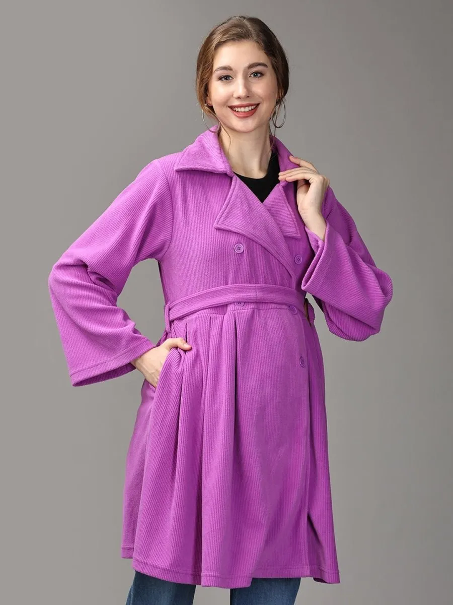 One Heck of a Color! Maternity Trench Coat