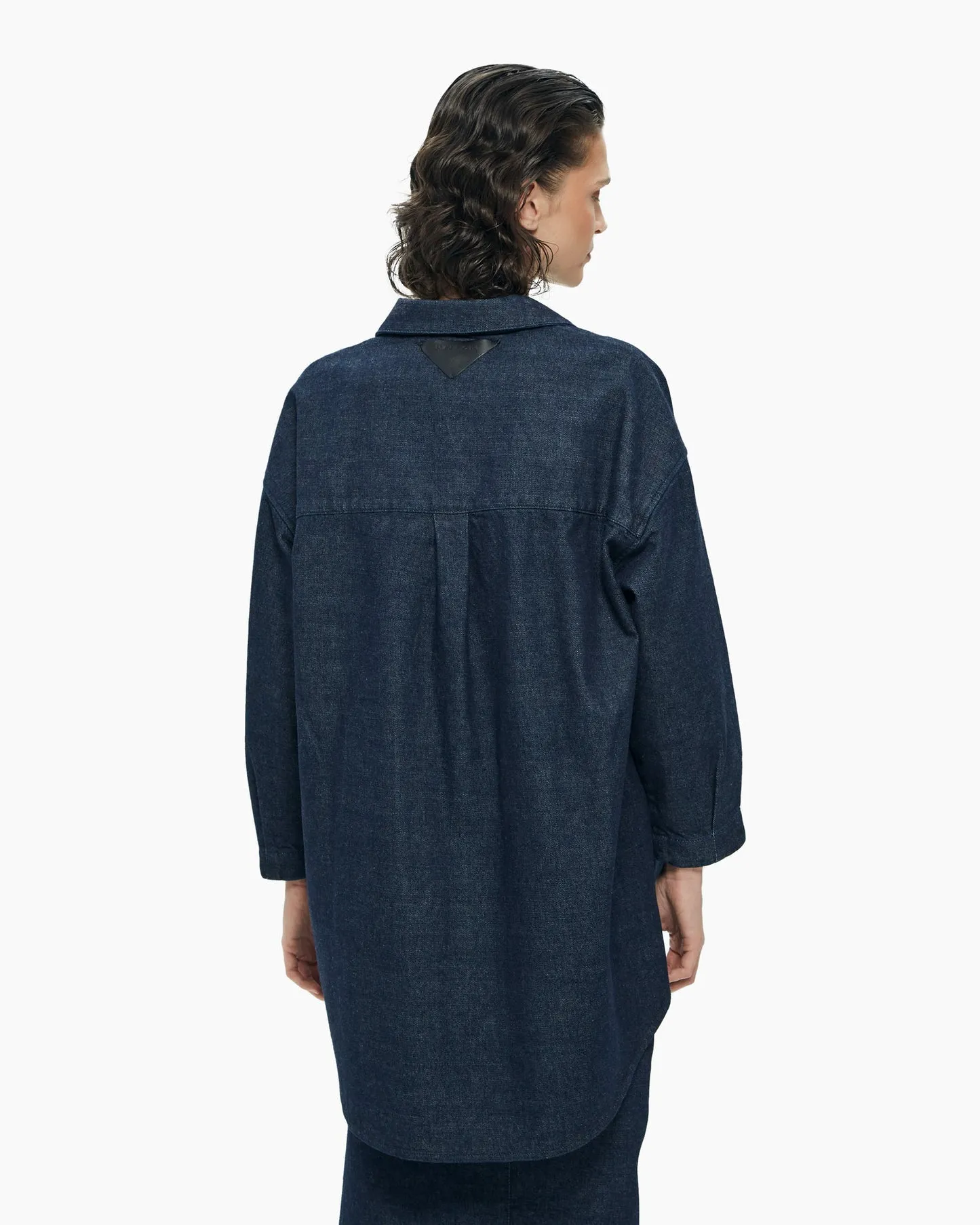 Oversized unisex denim shirt