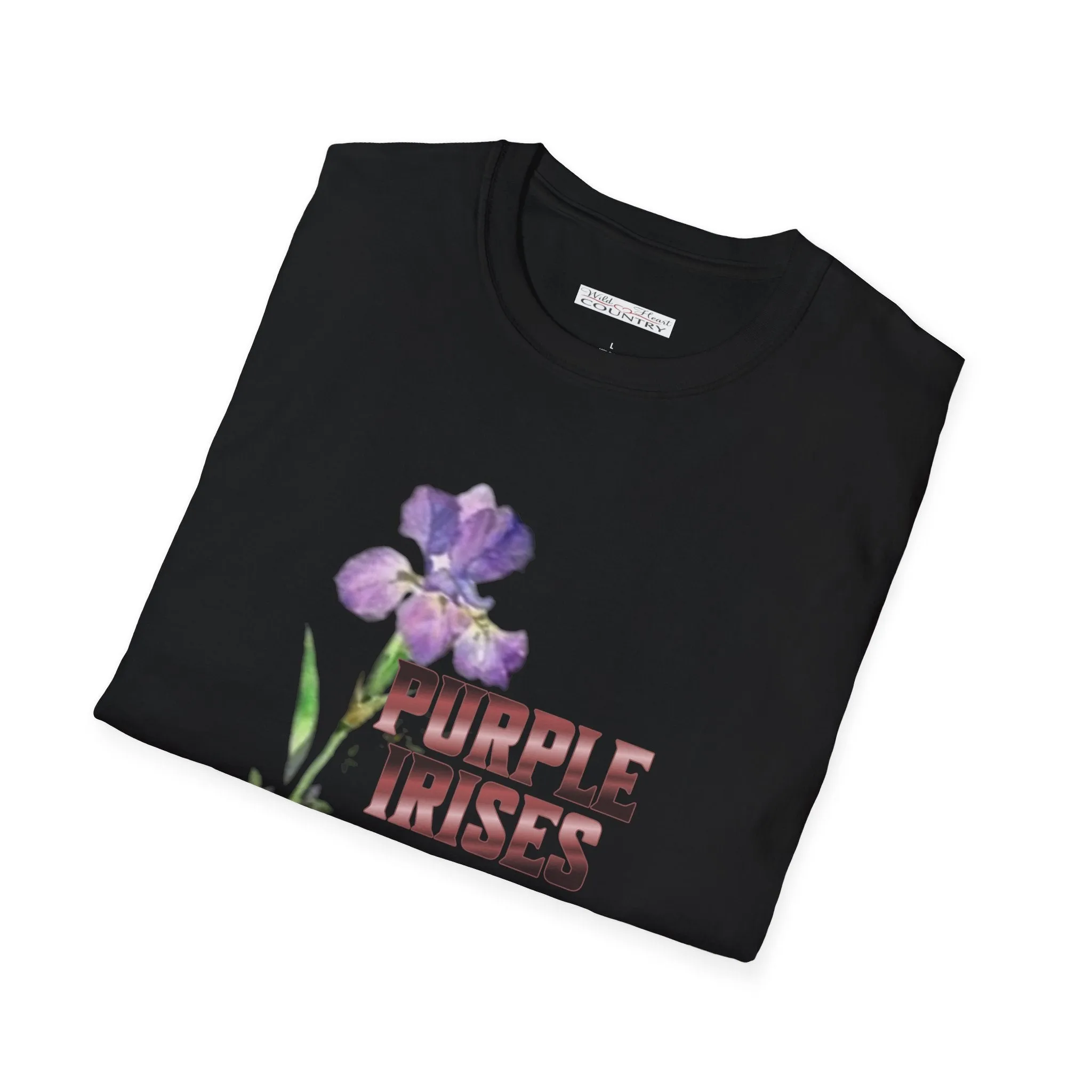 Purple Irises T Shirt, Country Shirt, Tour Shirt, Festival Tee, Western T-shirt, Music Shirt, Concert TShirt