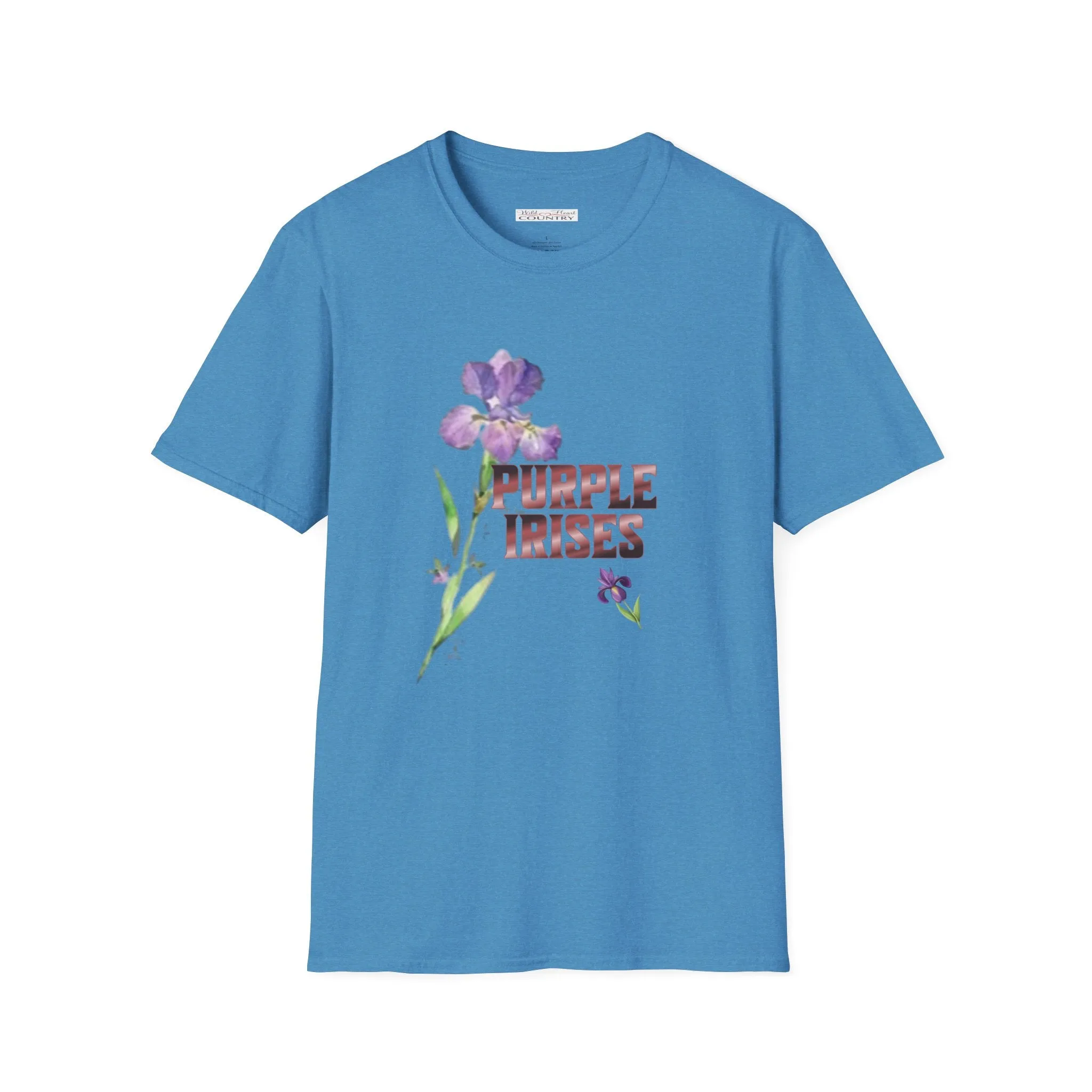 Purple Irises T Shirt, Country Shirt, Tour Shirt, Festival Tee, Western T-shirt, Music Shirt, Concert TShirt