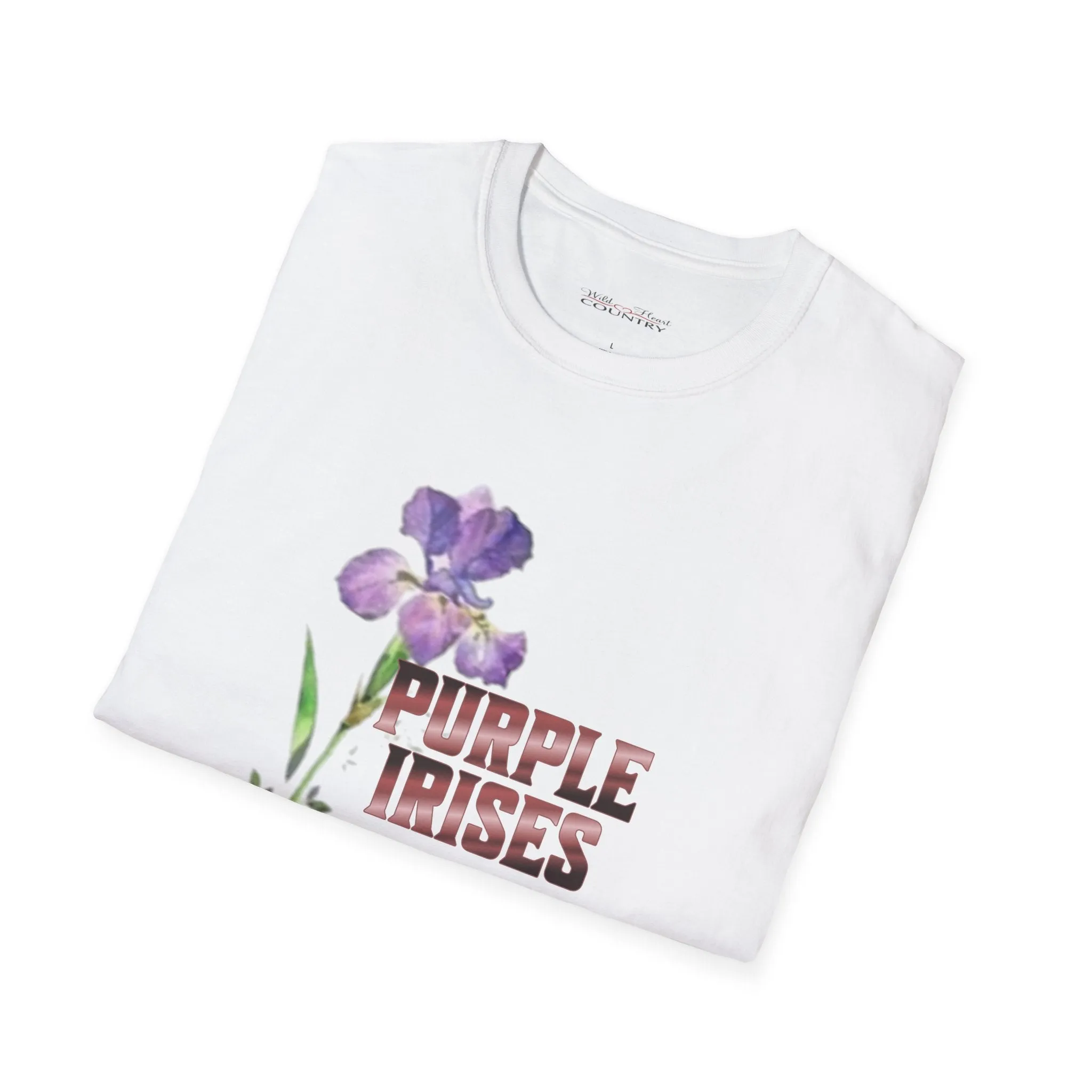 Purple Irises T Shirt, Country Shirt, Tour Shirt, Festival Tee, Western T-shirt, Music Shirt, Concert TShirt