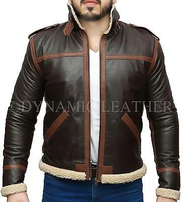 Resident Evil 4 Leon Kennedy Shearling Leather Jacket