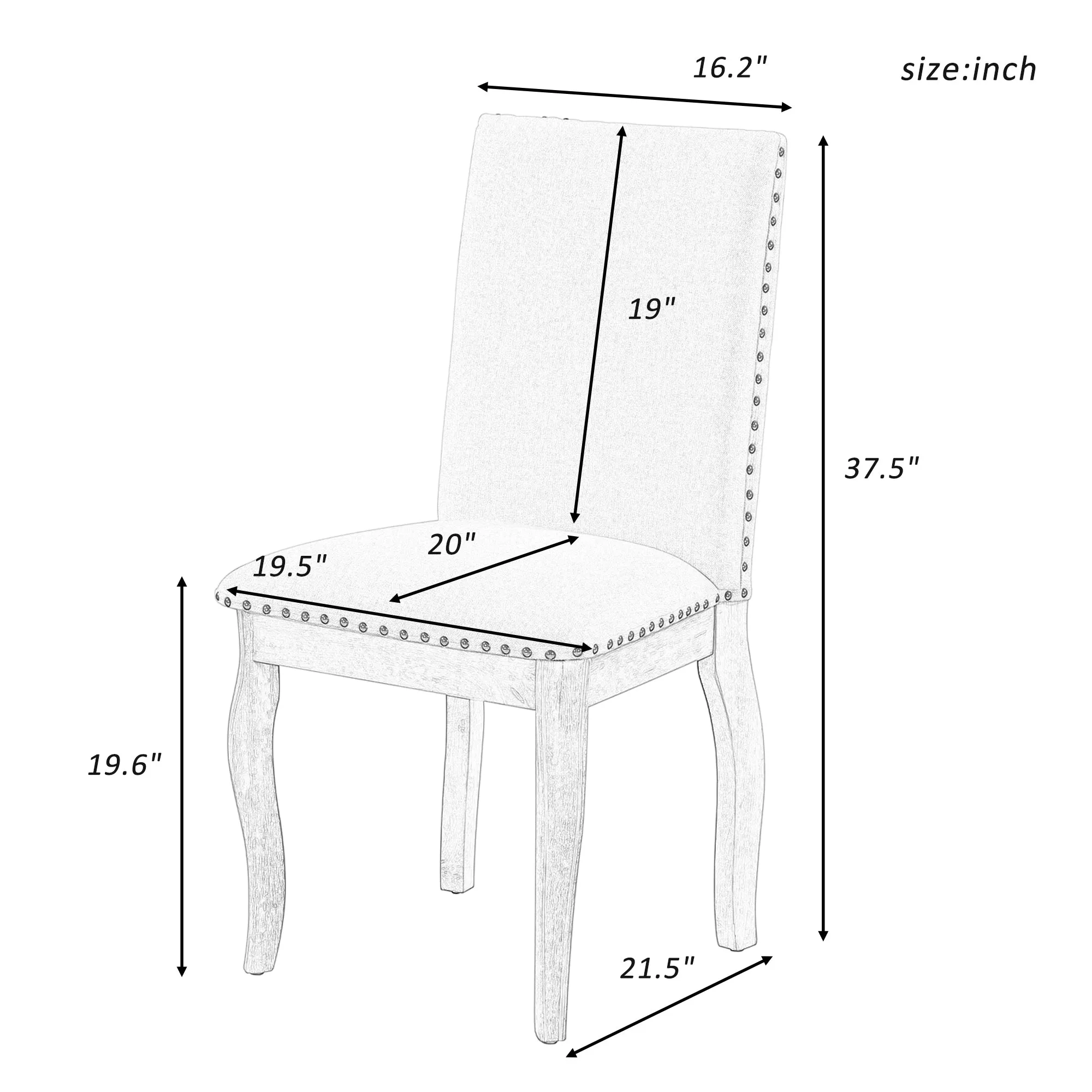 Stanley Dining Chairs with Nailhead (Set of 4) - Natural