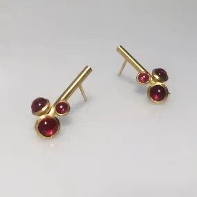 Triple Tourmaline Earrings