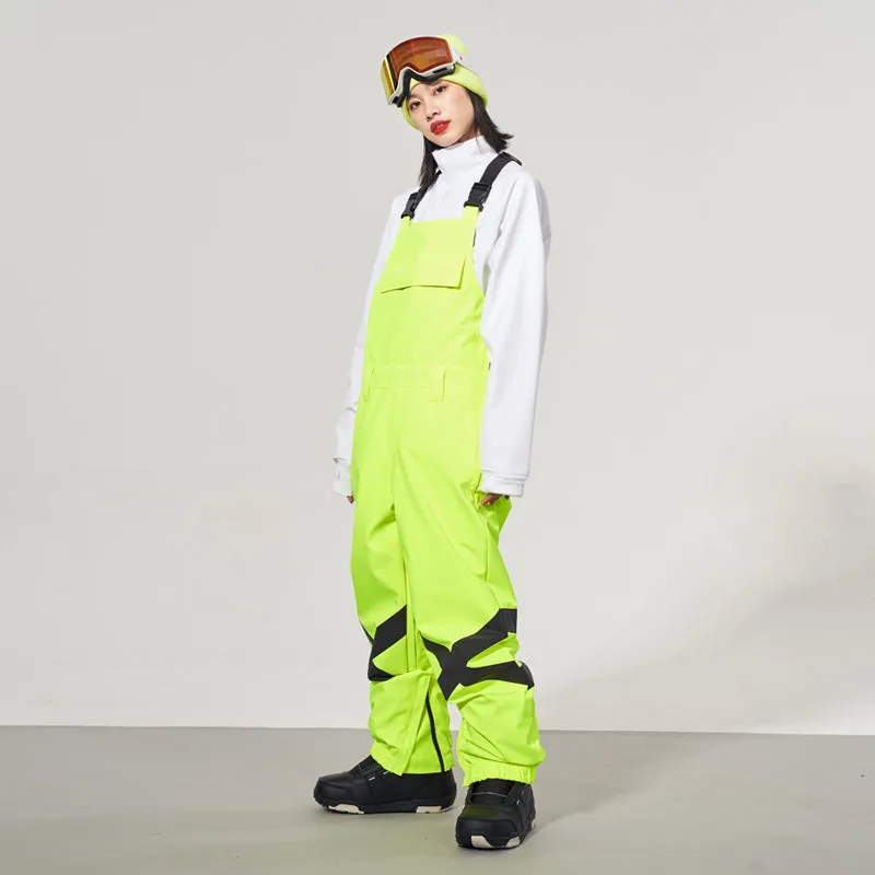 Women's Doorek Superb Unisex Neon Glimmer Snow Bibs