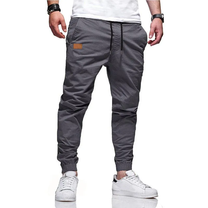 Youth Fashion Casual Tether Loose Cargo Ankle Banded Pants